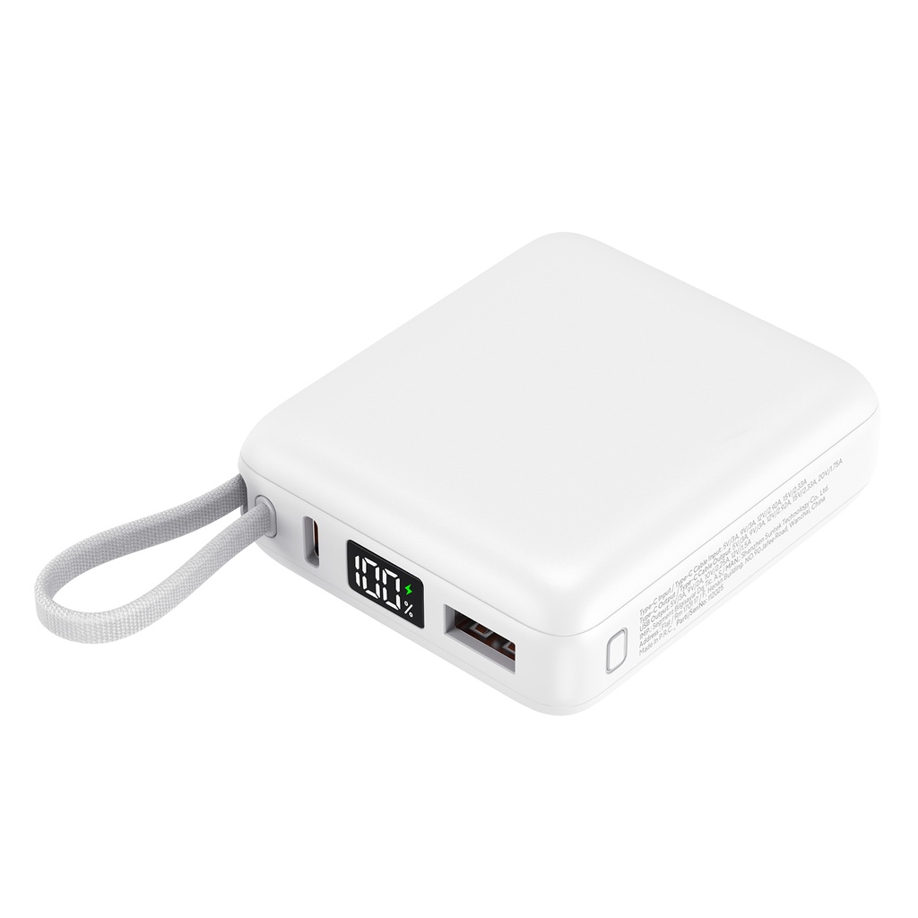 [41759] S-link P335 10000mAh PD35W+QC30W-HSC22,5W Gri LCD Taşınabilir Pil Şarj Cihazı Powerbank