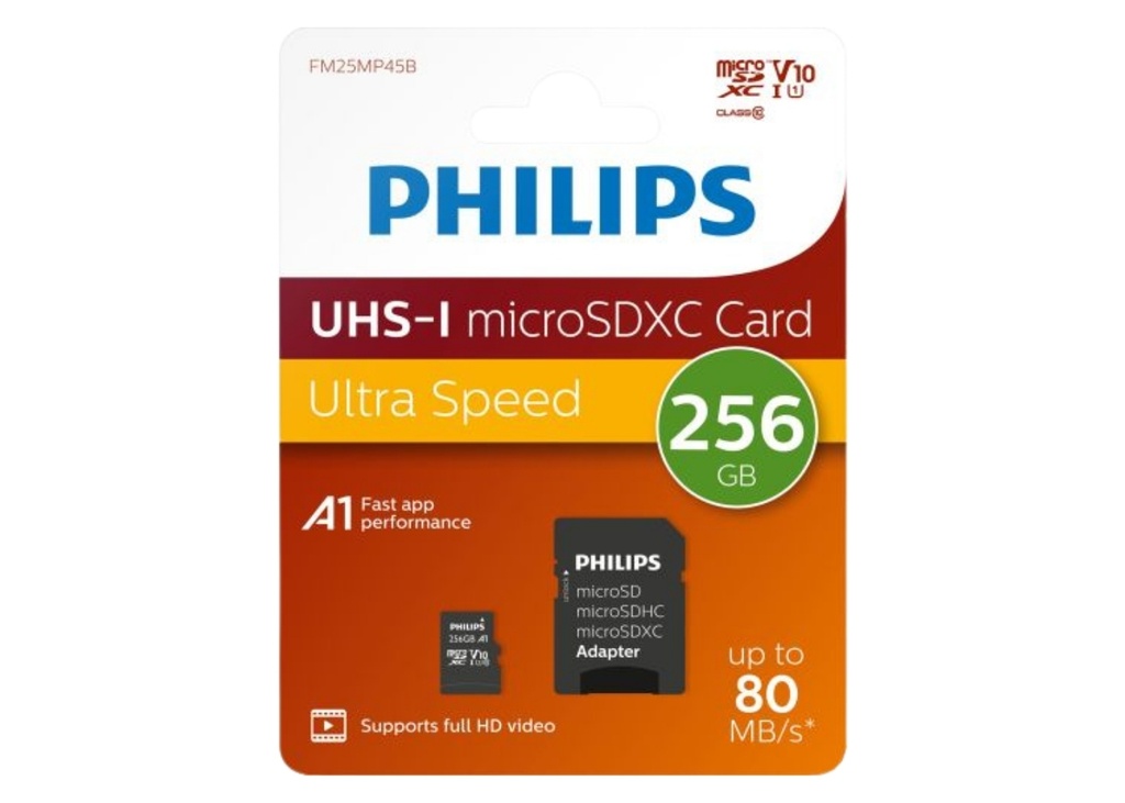 [41130] Philips Micro SDXC Kart 256GB Class10 UHS-I U1 Adaptörlü
