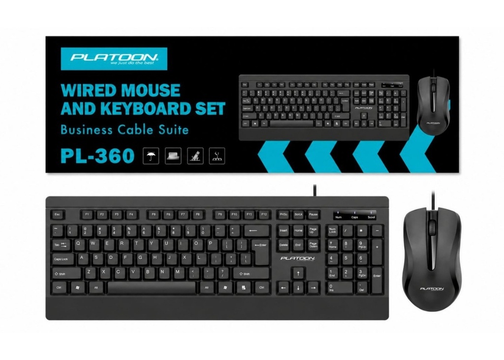 [41749] Platoon PL-360 USB KEYBOARD   MOUSE SET