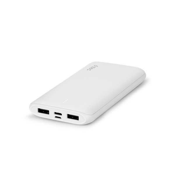 [2BB163B] ttec 2BB163B PowerSlim Duo 10.000mAh Taşınabilir Şarj Aleti / Powerbank Beyaz
