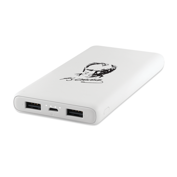 [2BB200A] ttec 2BB200A PowerSlim Atatürk 10.000 mAh Taşınabilir Şarj Aleti / Powerbank Beyaz