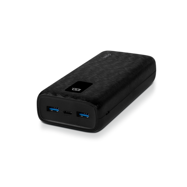 [2BB203S] ttec 2BB203S PowerSlim Trio LCD 20.000mAh PD 22,5W Dahili Kablolu Taşınabilir Şarj Aleti / Powerbank Siyah