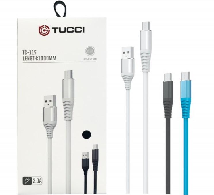[38755] Tucci TC-115 3A 1M Micro USB Şarj Kablosu