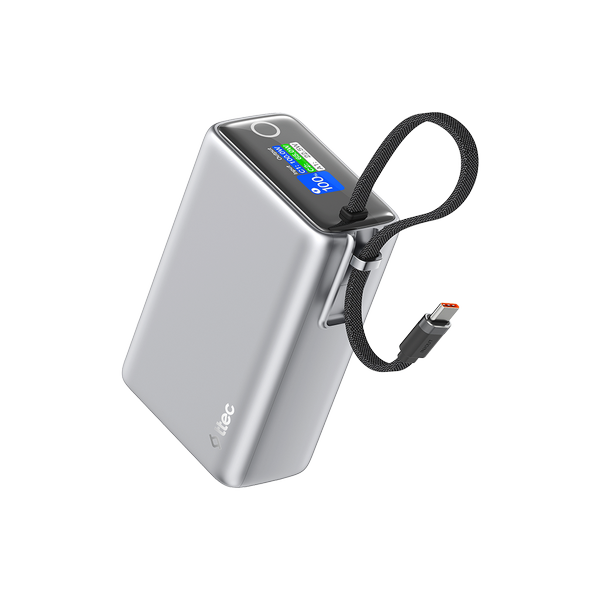 [2BB274G] ttec 2BB274G ReCharger Pro Max TFT 25.000mAh PD 100W USB-C Dahili Kablolu Taşınabilir Hızlı Şarj Aleti / Powerbank – 2BB274