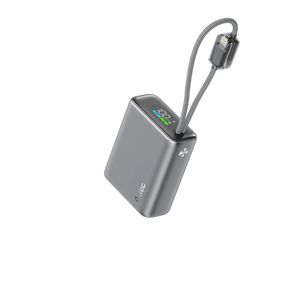 [2BB278UG] ttec 2BB278UG ReCharger Pro TFT 10.000mAh PD 20W USB-C ve Lightning Dahili Kablolu Taşınabilir Hızlı Şarj Aleti / Powerbank – 2BB278