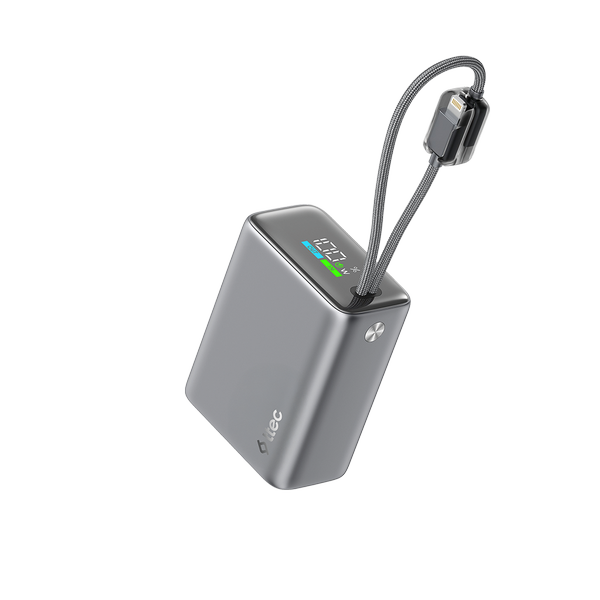 [2BB280UG] ttec 2BB280UG ReCharger Pro TFT 15.000mAh PD 20W USB-C ve Lightning Dahili Kablolu Taşınabilir Hızlı Şarj Aleti / Powerbank – 2BB280