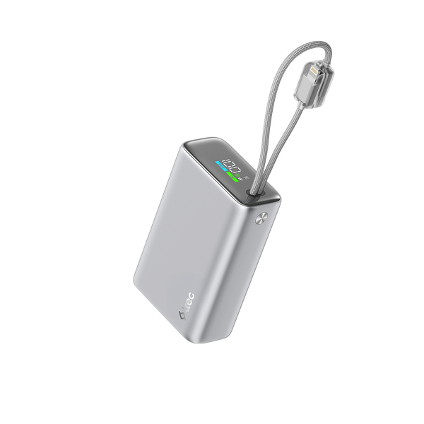 [2BB281G] ttec 2BB281G ReCharger Pro Max TFT 20.000mAh PD 45W USB-C ve Lightning Dahili Kablolu Taşınabilir Hızlı Şarj Aleti / Powerbank – 2BB281