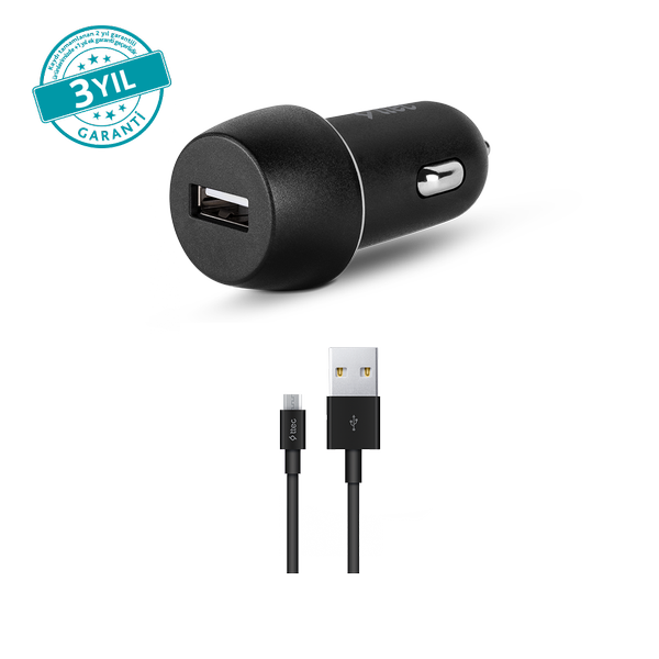 [2CKS20MS] ttec 2CKS20MS SmartCharger 2.1A Araç Şarj Aleti + Micro USB Kablo Siyah