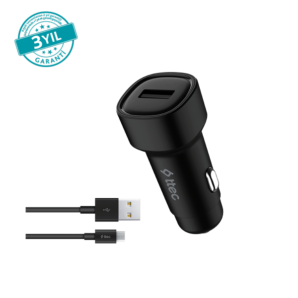 [2CKS30MS] ttec 2CKS30MS SmartCharger 2.4A Araç Şarj Aleti + Micro USB Kablo