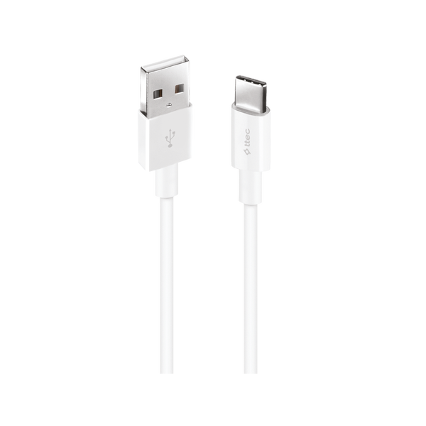 [2DK12B] ttec 2DK12B USB-A - USB-C Şarj Kablosu Beyaz