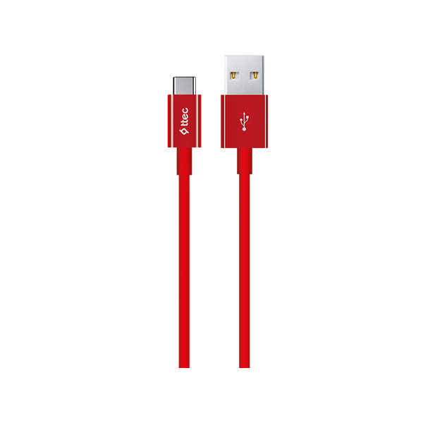 [2DK12K] ttec 2DK12K USB-A - USB-C Şarj Kablosu Kırmızı