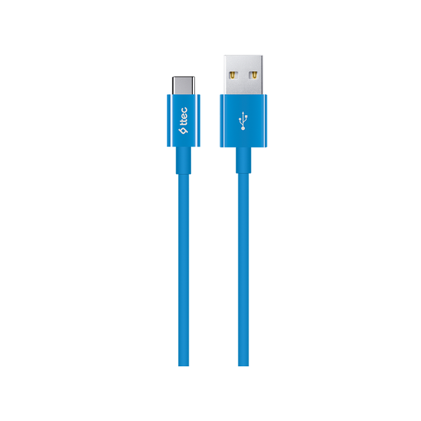 [2DK12M] ttec 2DK12M USB-A - USB-C Şarj Kablosu Mavi