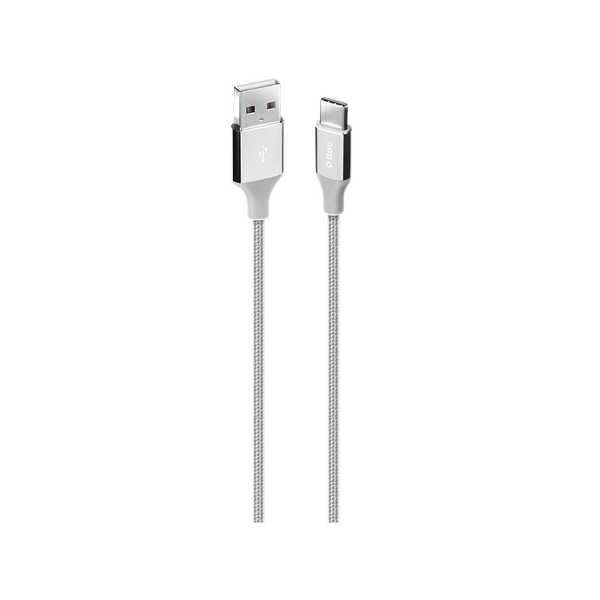 [2DK18G] ttec 2DK18G AlumiCable USB-A -USB-C Şarj Kablosu Gümüş