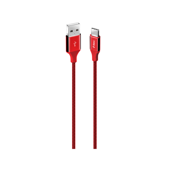 [2DK18K] ttec 2DK18K AlumiCable USB-A -USB-C Şarj Kablosu Kırmızı