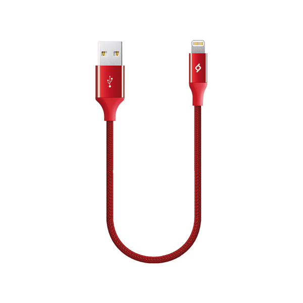 [2DK28K] ttec 2DK28K AlumiCable Mini 30cm USB-A - Lightning Şarj Kablosu Kırmızı