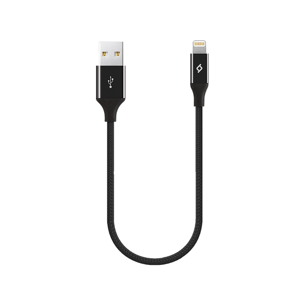 [2DK28S] ttec 2DK28S AlumiCable Mini 30cm USB-A - Lightning Şarj Kablosu Siyah