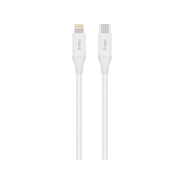 [2DK40B] ttec 2DK40B USB-C - Lightning Hızlı Şarj Kablosu 150cm Beyaz