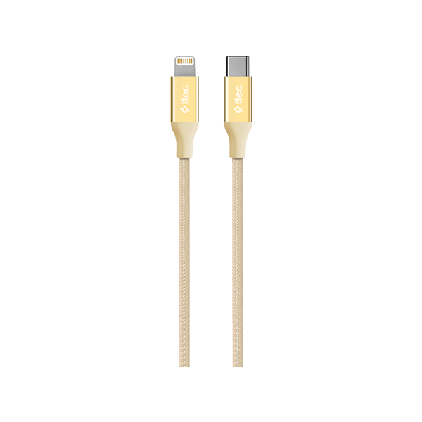 [2DK41A] ttec 2DK41A AlumiCable USB-C - Lightning Hızlı Şarj Kablosu 150cm Altın