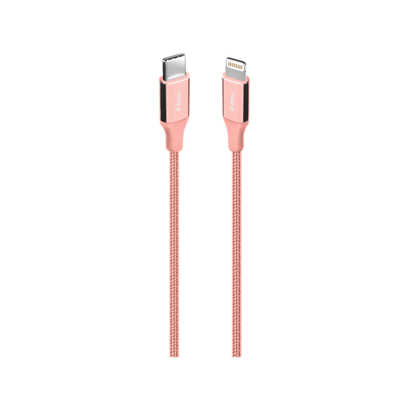 [2DK41RA] ttec 2DK41RA AlumiCable USB-C - Lightning Hızlı Şarj Kablosu 150cm Roze Altın