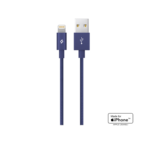 [2DKM02L] ttec 2DKM02L AlumiCable MFi USB-A - Lightning Şarj Kablosu Lacivert