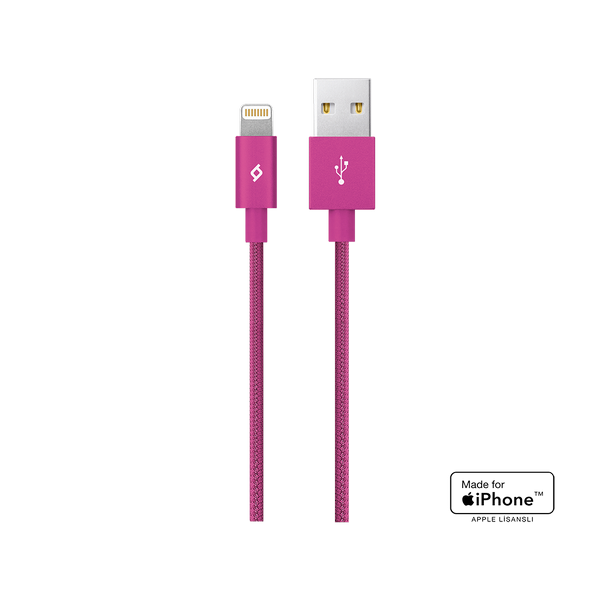 [2DKM02P] ttec 2DKM02P AlumiCable MFi USB-A - Lightning Şarj Kablosu Pembe