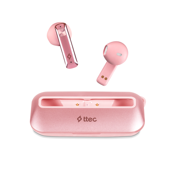 [2KM136RA] ttec 2KM136RA AirBeat UltraSlim Gerçek Kablosuz TWS Bluetooth Kulaklık Pembe Altın