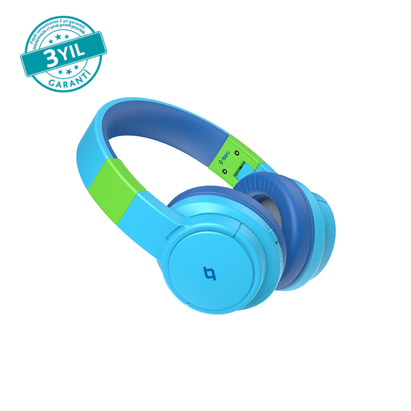 [2KM171GM] ttec 2KM171GM SoundBuddy 3 Kulaküstü Kablosuz Bluetooth Çocuk Kulaklığı Gök Mavisi