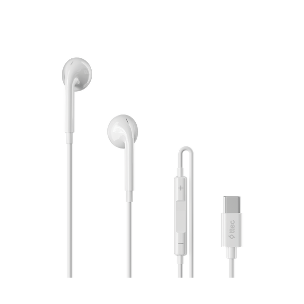[2KMM16B] ttec 2KMM16B Rio 3 USB-C Stereo Mikrofonlu Kulakiçi Kablolu Kulaklık Beyaz