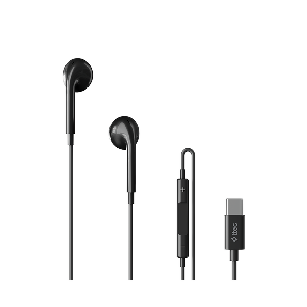 [2KMM16S] ttec 2KMM16S Rio 3 USB-C Stereo Mikrofonlu Kulakiçi Kablolu Kulaklık Siyah