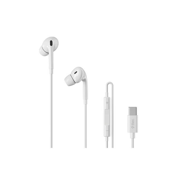[2KMM18B] ttec 2KMM18B Pop 3 USB-C Stereo Mikrofonlu Kulakiçi Kablolu Kulaklık Beyaz