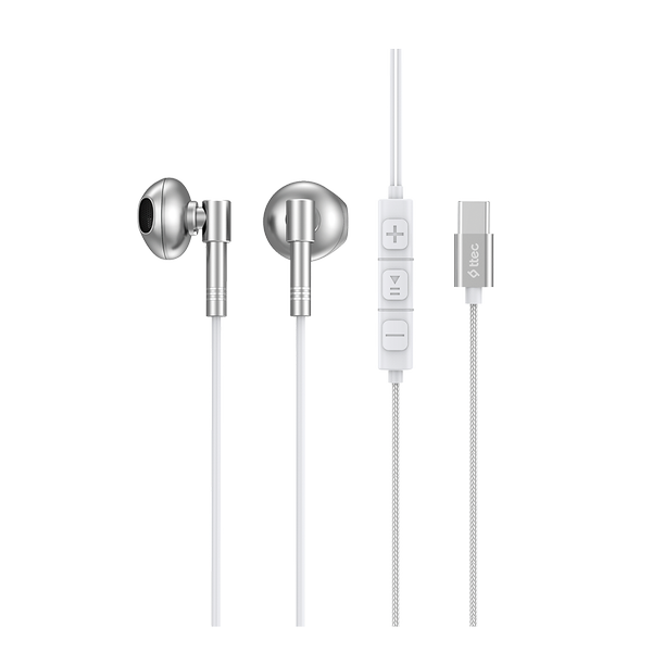 [2KMM20B] ttec 2KMM20B Rio Fit Style USB-C Stereo Mikrofonlu Kulakiçi Kablolu Kulaklık Beyaz