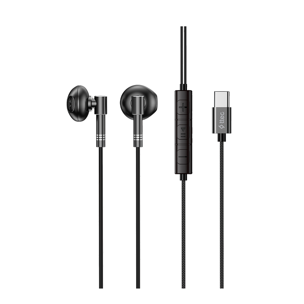 [2KMM20S] ttec 2KMM20S Rio Fit Style USB-C Stereo Mikrofonlu Kulakiçi Kablolu Kulaklık Siyah