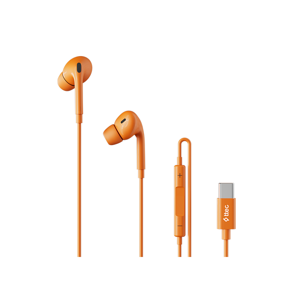 [2KMM23T] ttec 2KMM23T Pop Fit USB-C Stereo Mikrofonlu Kulakiçi Kablolu Kulaklık Turuncu