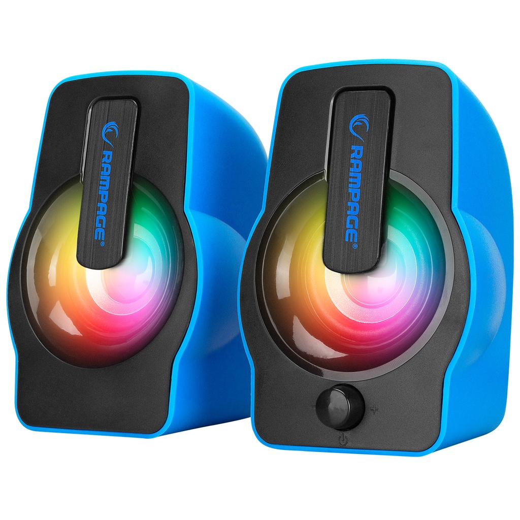 [30258] Rampage RMS-G7 FALSETTO 2.0 6 Watt RGB Ledli Mavi Multimedia Gaming USB Speaker