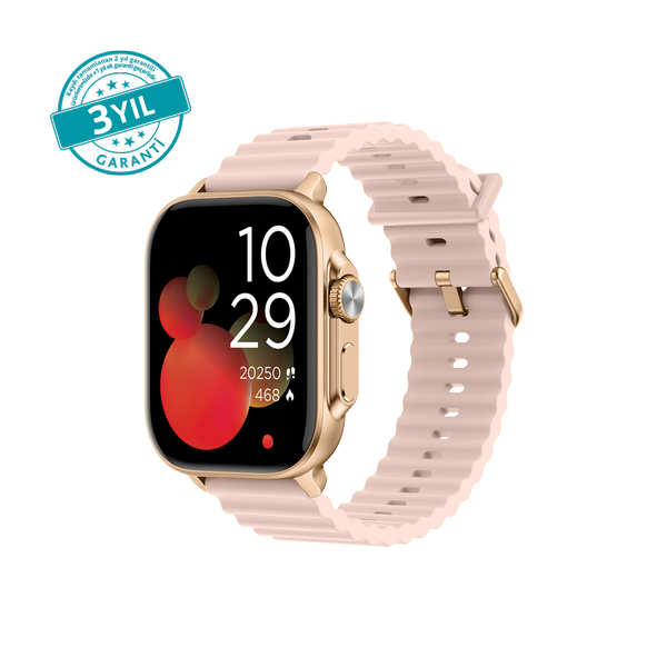 [2SW03RA] ttec 2SW03RA Tempus 49 mm Dikdörtgen Metal Kasa Akıllı Saat Rose Gold