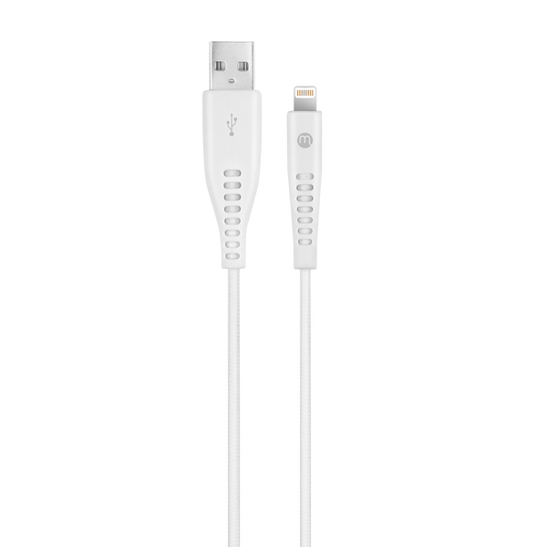 mojue 3DK35B Ekstra Dayanıklı USB-A - Lightning 2A Şarj Kablosu 120cm Beyaz