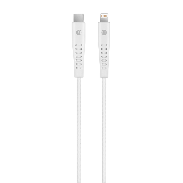 mojue 3DK46B Ekstra Dayanıklı USB-C - Lightning 3A Şarj Kablosu 200cm Beyaz
