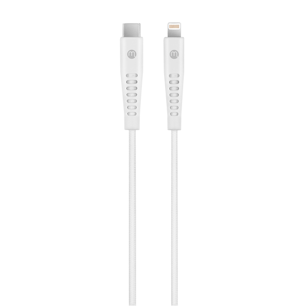 mojue 3DK47B Ekstra Dayanıklı USB-C - Lightning 3A Şarj Kablosu 300cm Beyaz