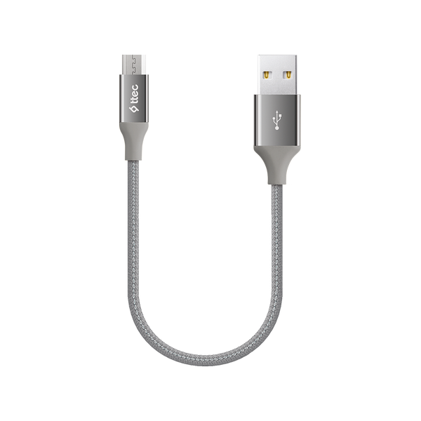 [ATL2DK25UG] ttec ATL2DK25UG AlumiCable Mini 30cm USB-A - Micro USB Şarj Kablosu Uzay Grisi