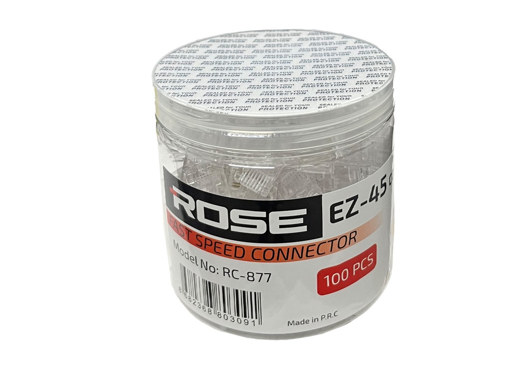 [38862] Rose RC-877 EZ45 100 Adet Yeni Nesil Cat6 Jack