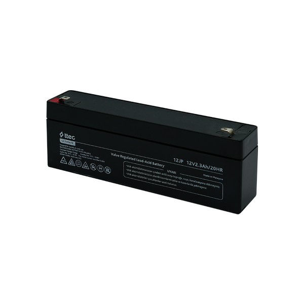 [12JP 12V 2.3Ah] ttec 12JP 12V 2.3Ah Bakımsız Kuru Akü (TSS) - (Yatay)