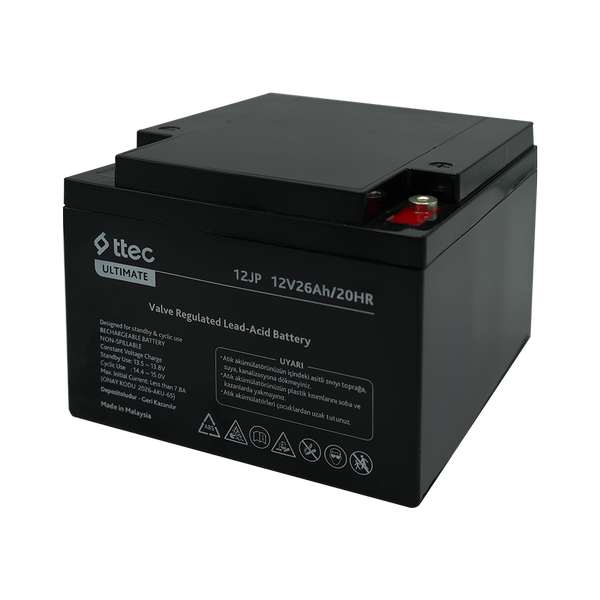 [12JP 12V 26Ah] ttec 12JP 12V 26Ah Bakımsız Kuru Akü (TSS)