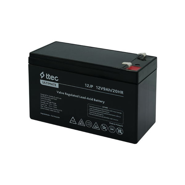 [12JP 12V 9Ah] ttec 12JP 12V 9Ah Bakımsız Kuru Akü (TSS)