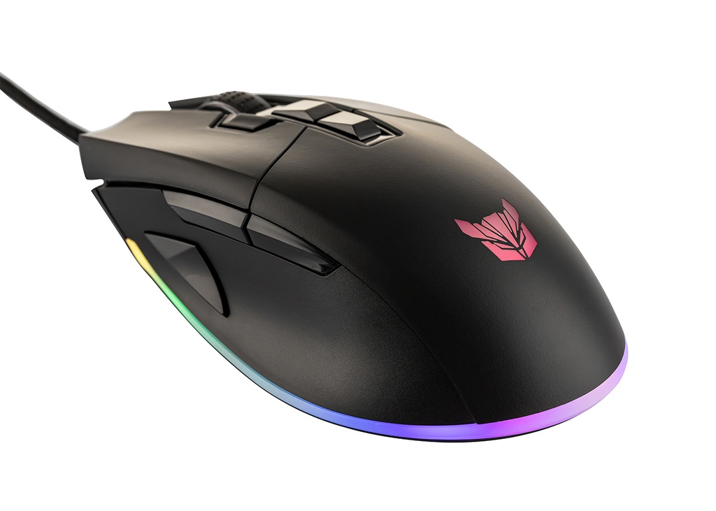 [37309] Rowl RGM-02 PYRRO USB Siyah RGB Aydınlatmalı 10000DPI Gaming Oyuncu Mouse