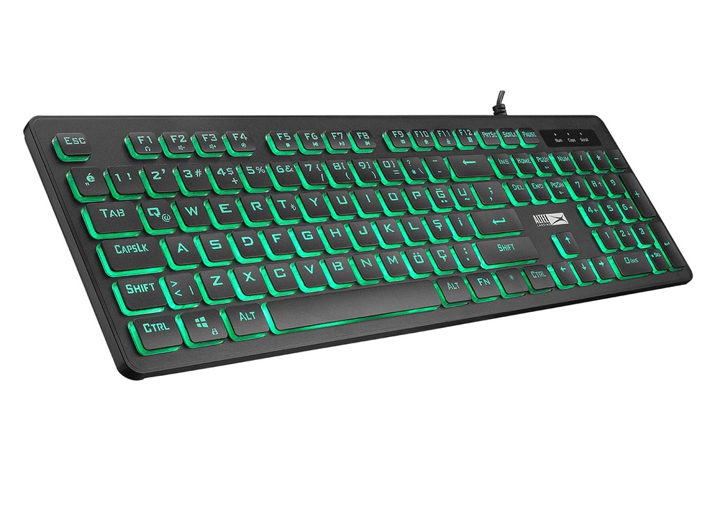 [37454] Altec Lansing ALGK8264 Siyah Usb 3 Renk Zemin Aydınlatmalı Q Multimedya Fonksiyonlu Gaming Klavye