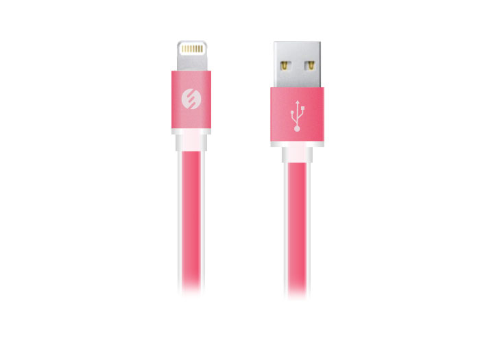 [38246] S-link Swapp SW-C603 1m 2A iPhone Lightning Pembe Şarj Kablosu