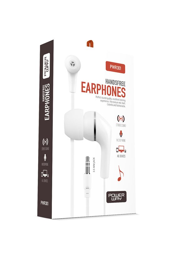 [PWR301 SİYAH] POWERWAY PWR301 MP3 KULAKLIK BEYAZ (SİYAH)
