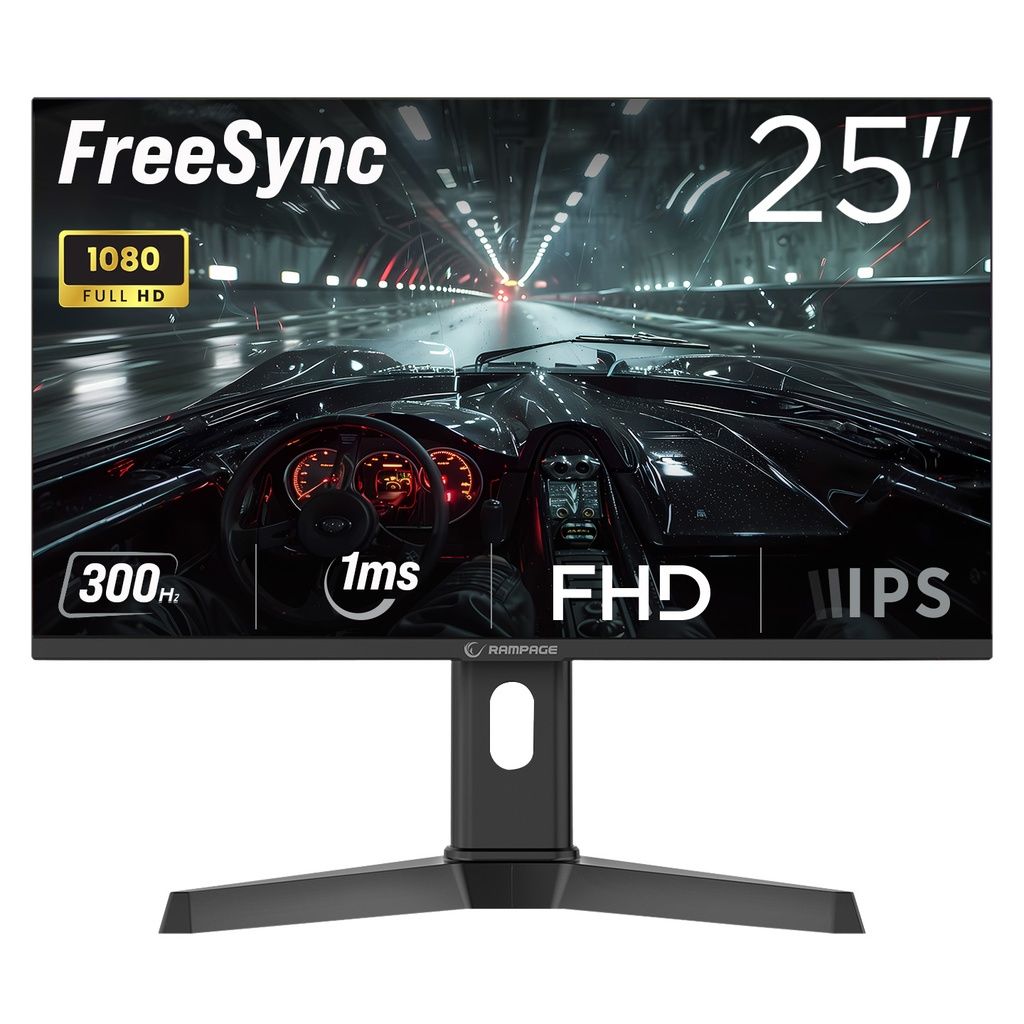 [40736] Rampage RAGE RG25R300 25 300Hz 1ms FAST IPS Kırmızı Led Freesync FHD PC Flat Oyuncu Monitörü