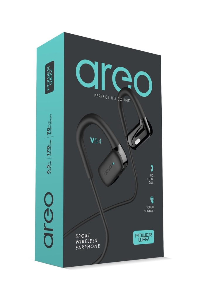 [AREO] Powerway Areo Boyun Bantlı HD Ses Dokunmatik Profesyonel Bluetooth Kulaklık 6 Saat Şarj Süresi