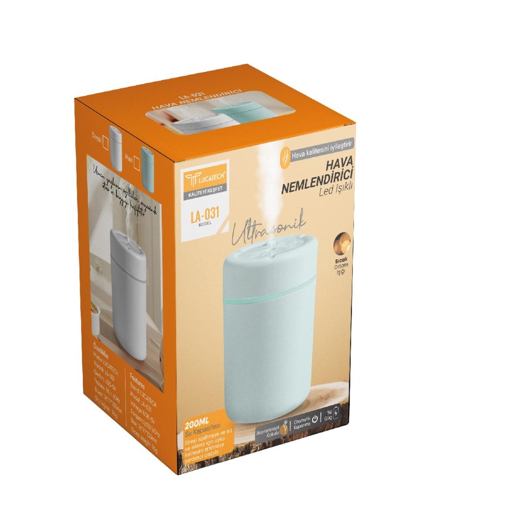 Lucatech LA-031 Ultrasonik Led Işıklı Hava Nemlendirici